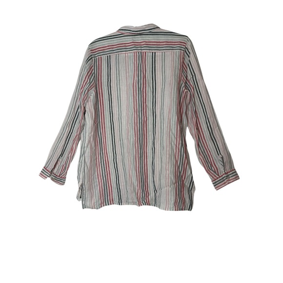 J.Jill Love‎ Linen 100% Linen Shirt Women Large Essential Button Up Summer Beach - Picture 3 of 9
